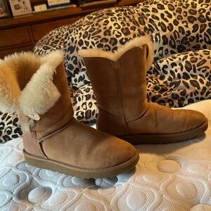 UGG Tan Winter Boots with Cream Fur